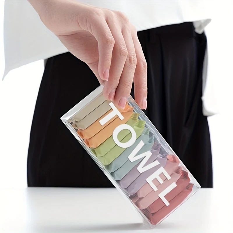 14 Pcs Compressed Travel Disposable Face Towel Portable Coin Tissue Towels for Travel, Gym, Hotel & Outdoor Use - Image 3