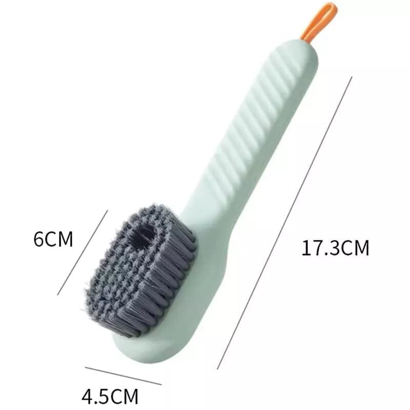 Multifunctional Shoe Brush with Liquid Box, Household Soft Fur Liquid Cleaning Shoe Brush, Long Handle Shoe Brush Press Type Automatic Liquid Shoe Brush - Image 2