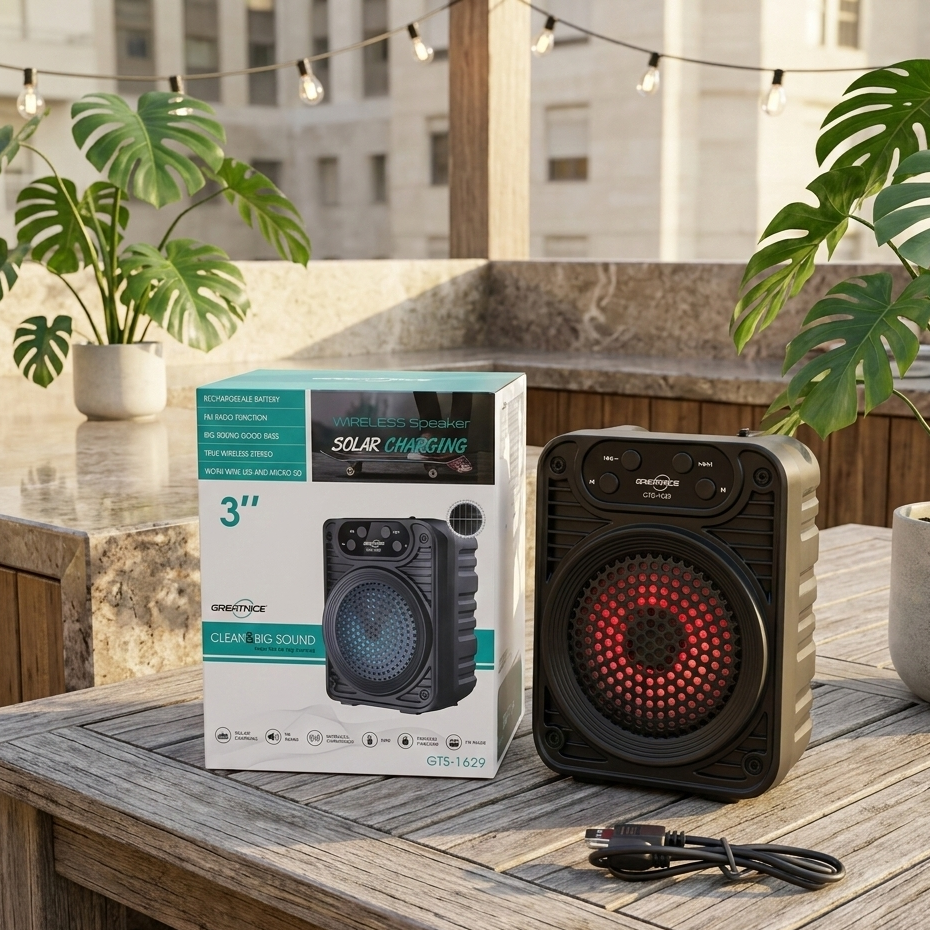 GTS-1629 Portable Wireless Speaker | 3-Inch Super Bass | 1200mAh Battery - Image 2