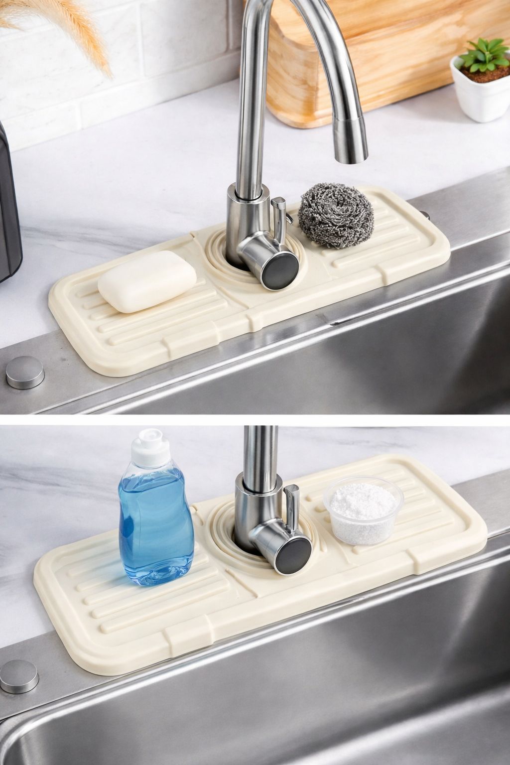 Sink Faucet Mat | Soap Holder (Random Color) - Image 2
