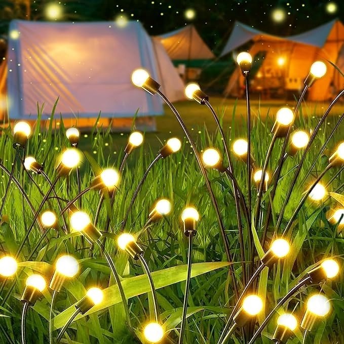 Garden Lights New Upgraded Solar Powered Firefly Lights, Outdoor Waterproof Vibrant Decorative Lighting for Home & Garden (Warm Light) - Image 4