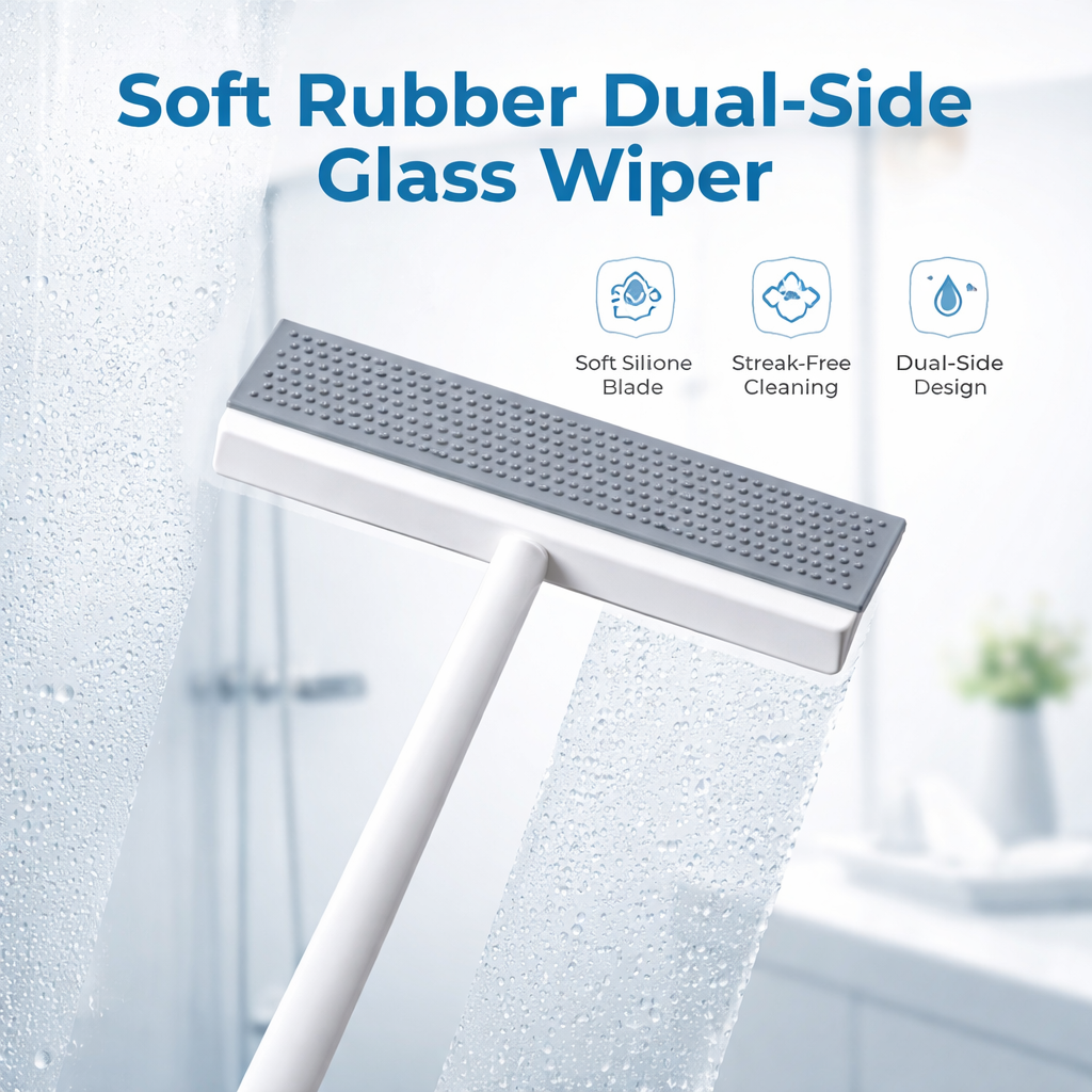 Royal 2 in 1 Scrapper and Glass Wiper Streak-Free Window & Mirror Cleaning Tool