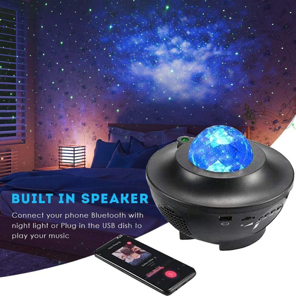Colorful Starry Sky Galaxy Projector Nightlight Child Bluetooth USB Music Player Star Night Light Romantic Projection Lamp Gifts(with remote ) - Image 5