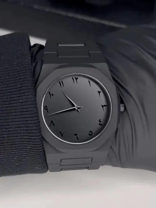 The Noir Eastern Minimalist Matte Black Octagonal Timepiece ( without box) - Image 4