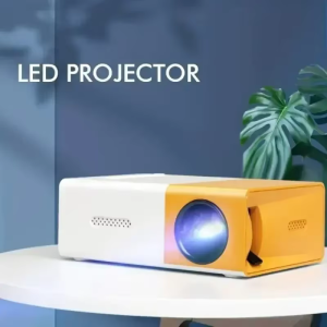 Portable YG300 Mini LED Projector A1 LED LCD Mini Video Projector International Version | Compact Home Theater | White & Yellow