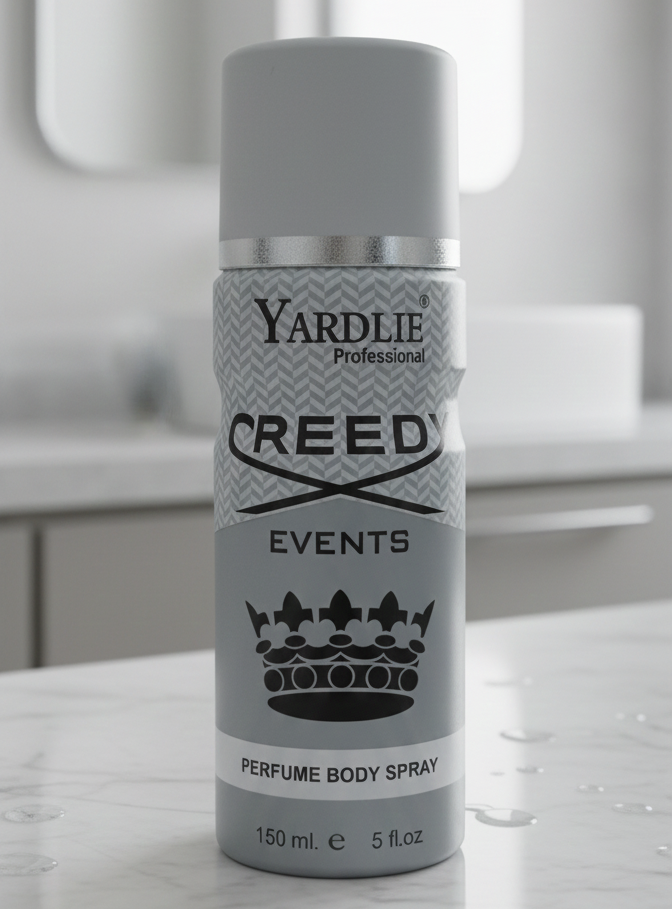 Yardlie Professional CREEDY EVENTS Perfume Body Spray (150ml): Elite, Aromatic Fougere Deodorant for Men. - Image 2