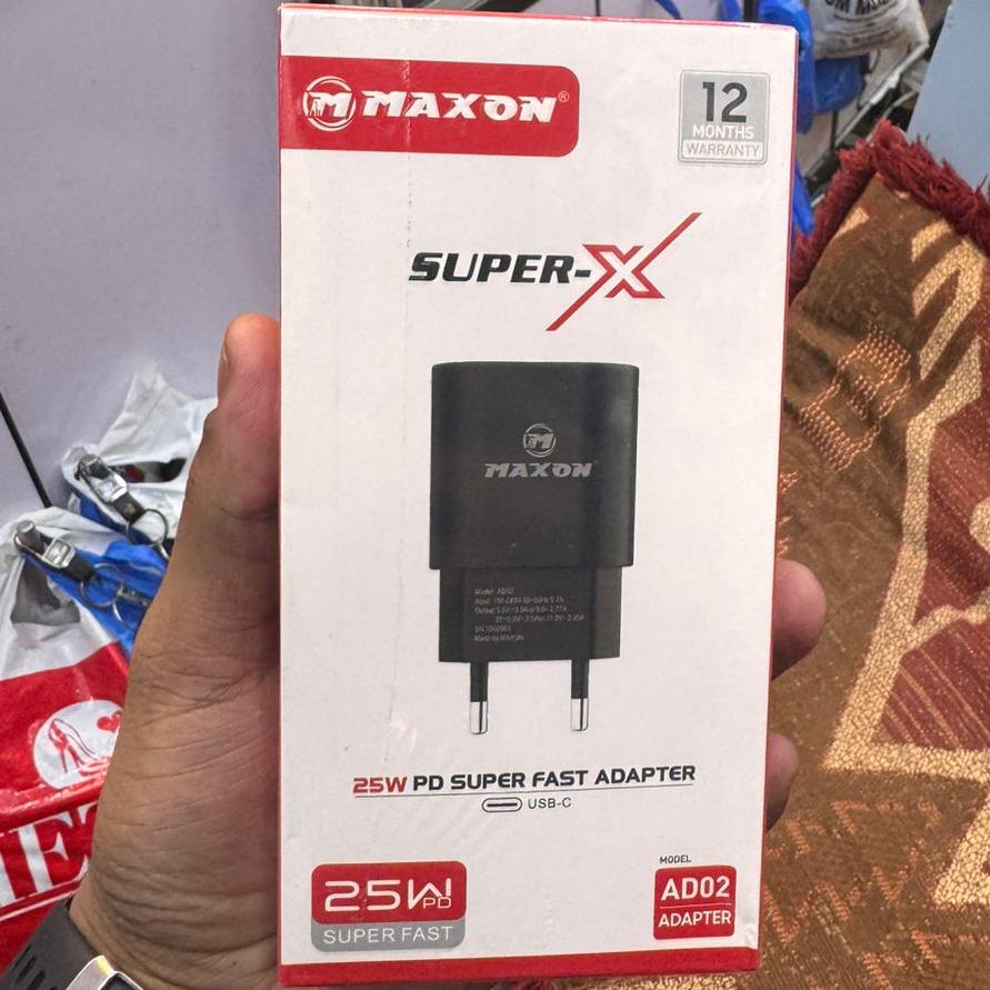 Maxon AD02 25W Adapter Power 25WPD Fast Charger Compatible For IOS Android Mobile Phones Electric Leakage Protection Temperature Protection (Without Cable) - Image 3