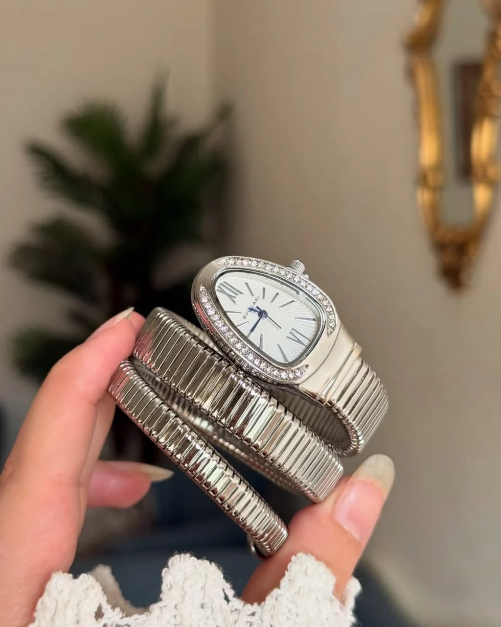 Triple?Wrap Snake Watch | Diamond?Set Bezel | Luxury Fashion Accessory - Image 4