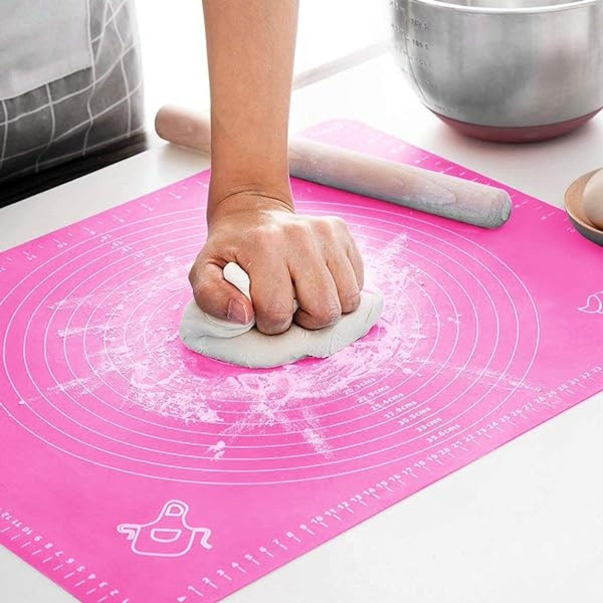 Silicone Baking Roti Mat | Heat Resistant | Non?Stick Dough Pad with Measurements | Random Color - Image 2