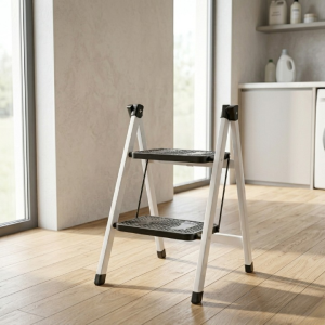 2-Step Folding Metal Stool Ladder