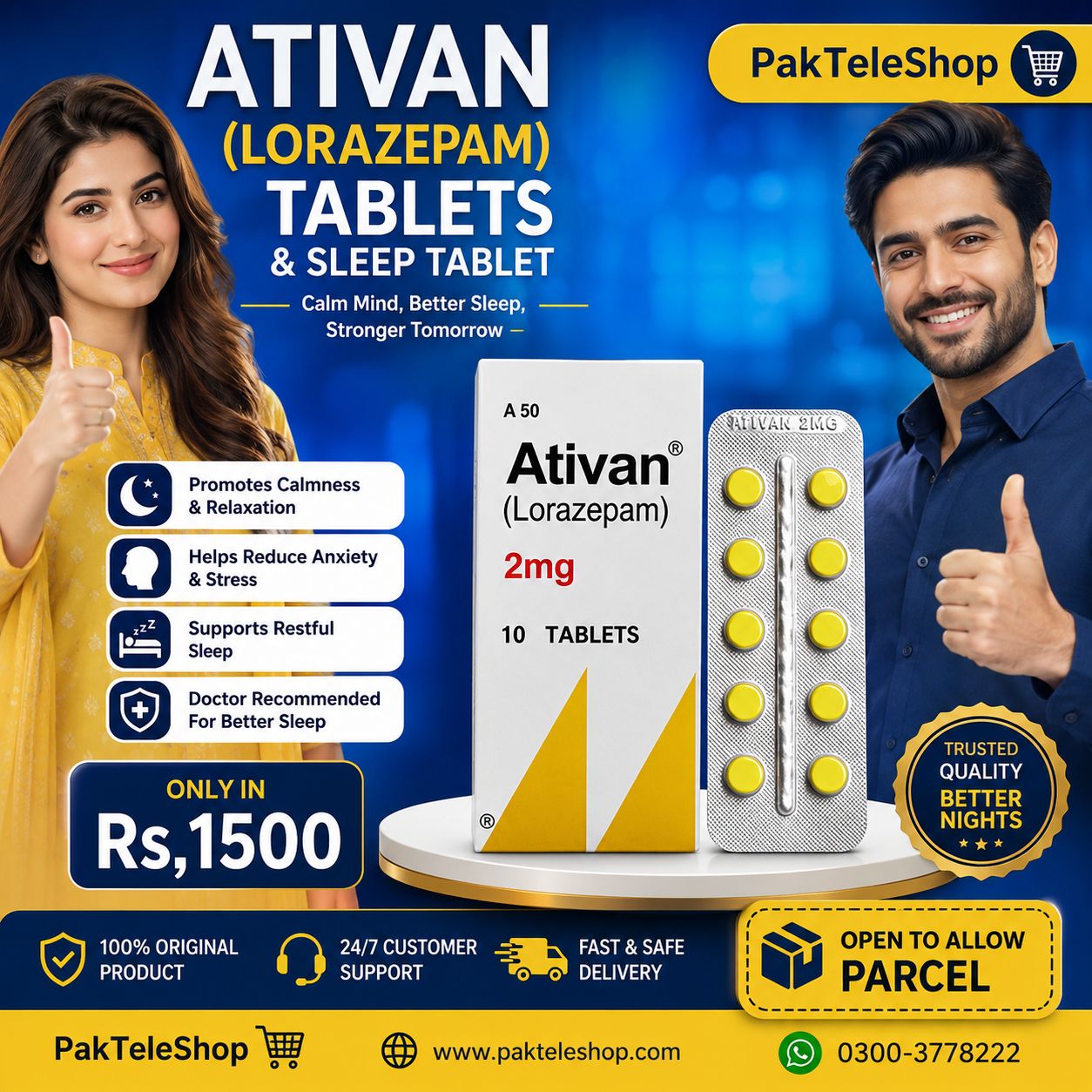 Ativan Tablets & Sleep Tablet