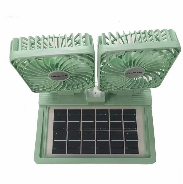 Double Head Solar Portable Desktop Air Conditioning Fan - Image 5