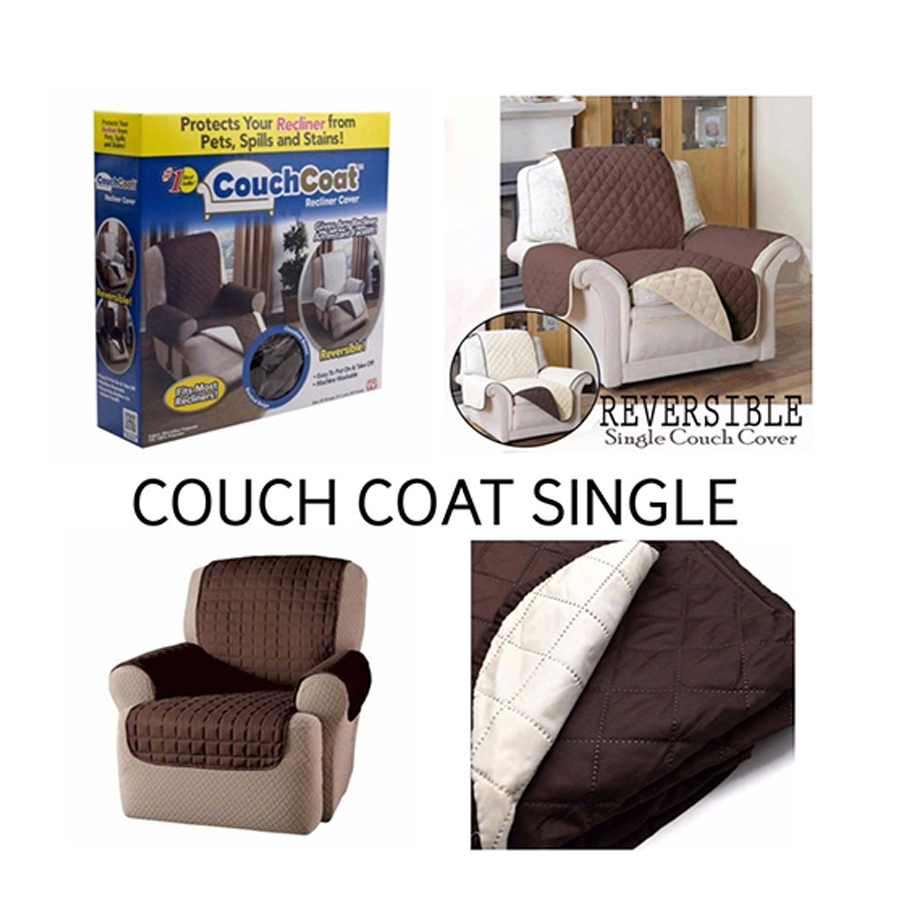 (single SofaR COVER) EVERSIBLE WASHABLE COUCH Sofa COAT COVER - Image 4