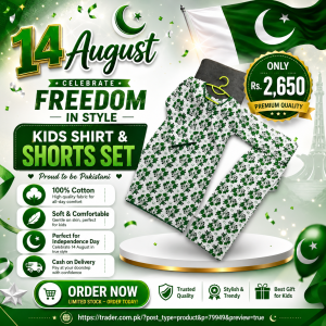 2 Pcs Girl's Cotton Printed Kurta & Pajama | Soft Stitched Casual Suit for Girls