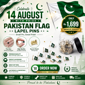 Pack of 3 Premium Pakistan Day Badges | 14 August Independence Day Pin Badges