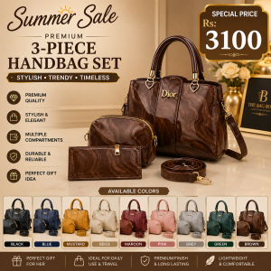 Girl's Leather Textured Hand Bag | Premium Ladies Shoulder & Hand Carry Purse