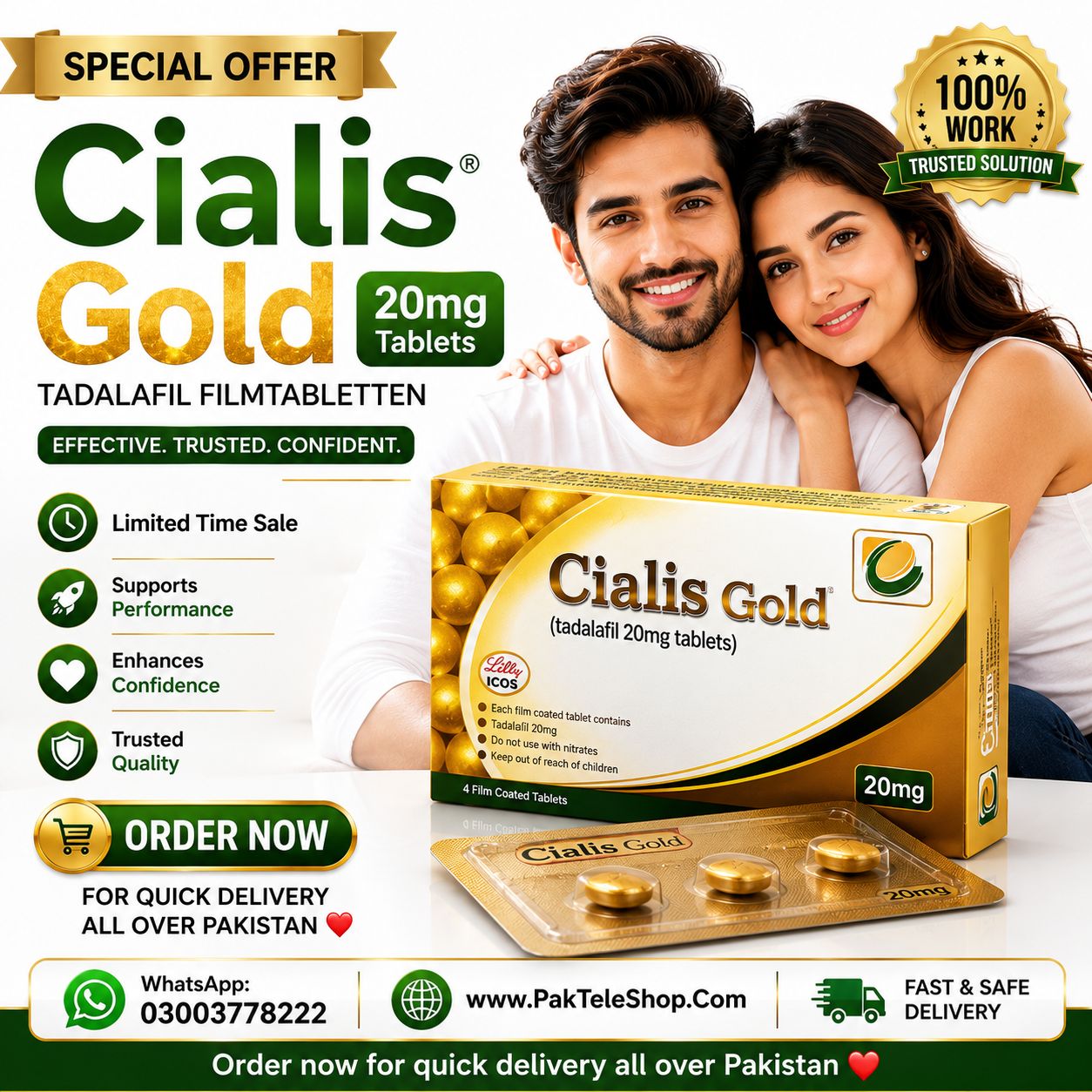 Cialis Gold 20mg Tablets Imported