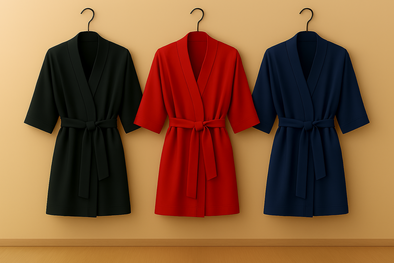 Premium Satin Sleepwear Set Robe & Spaghetti Strap Nightdress Combo for Women Free Size (DC-2004) - Image 3