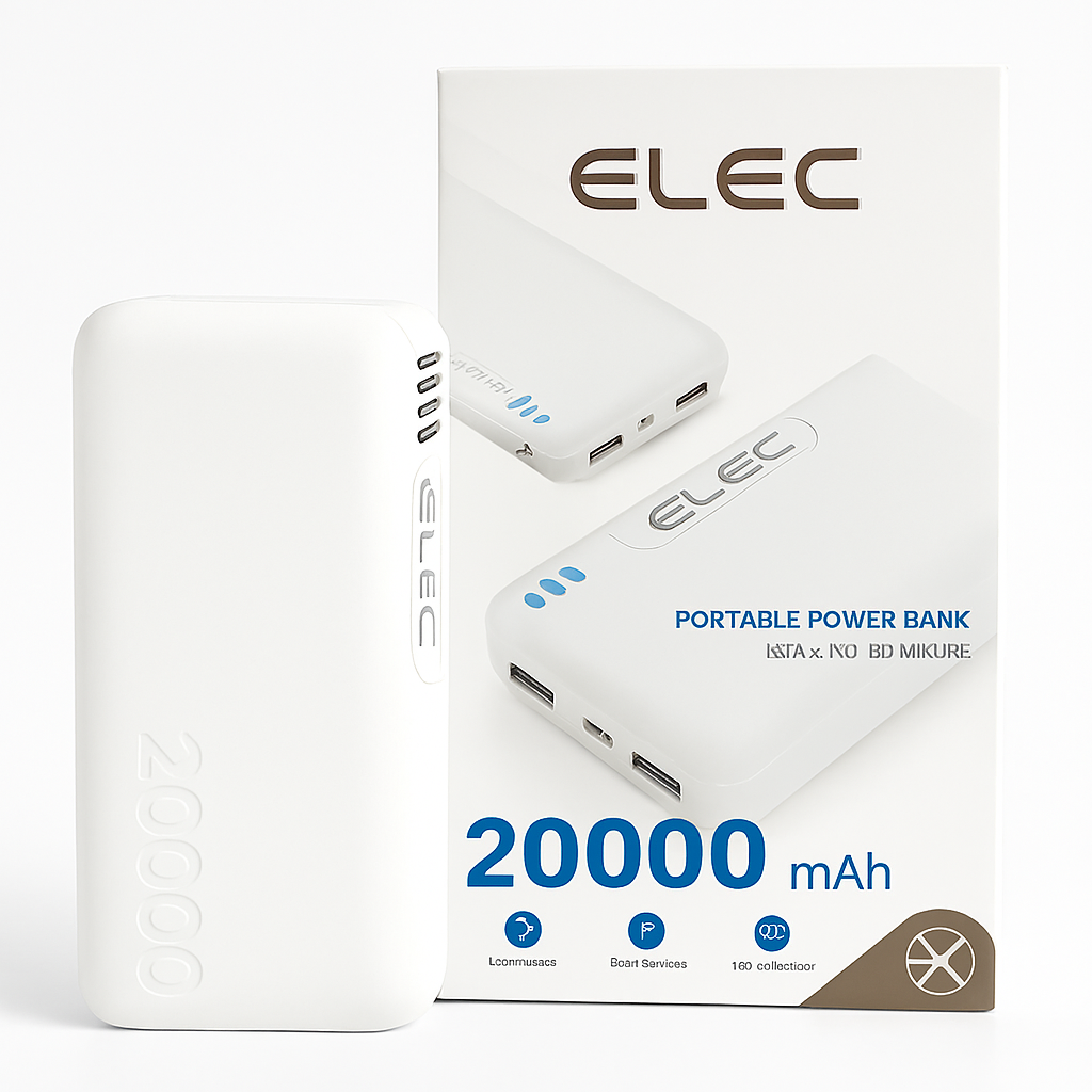 Elec 20000mAh Power Bank PD Fast Charging, High-Capacity Portable Charger - Image 4