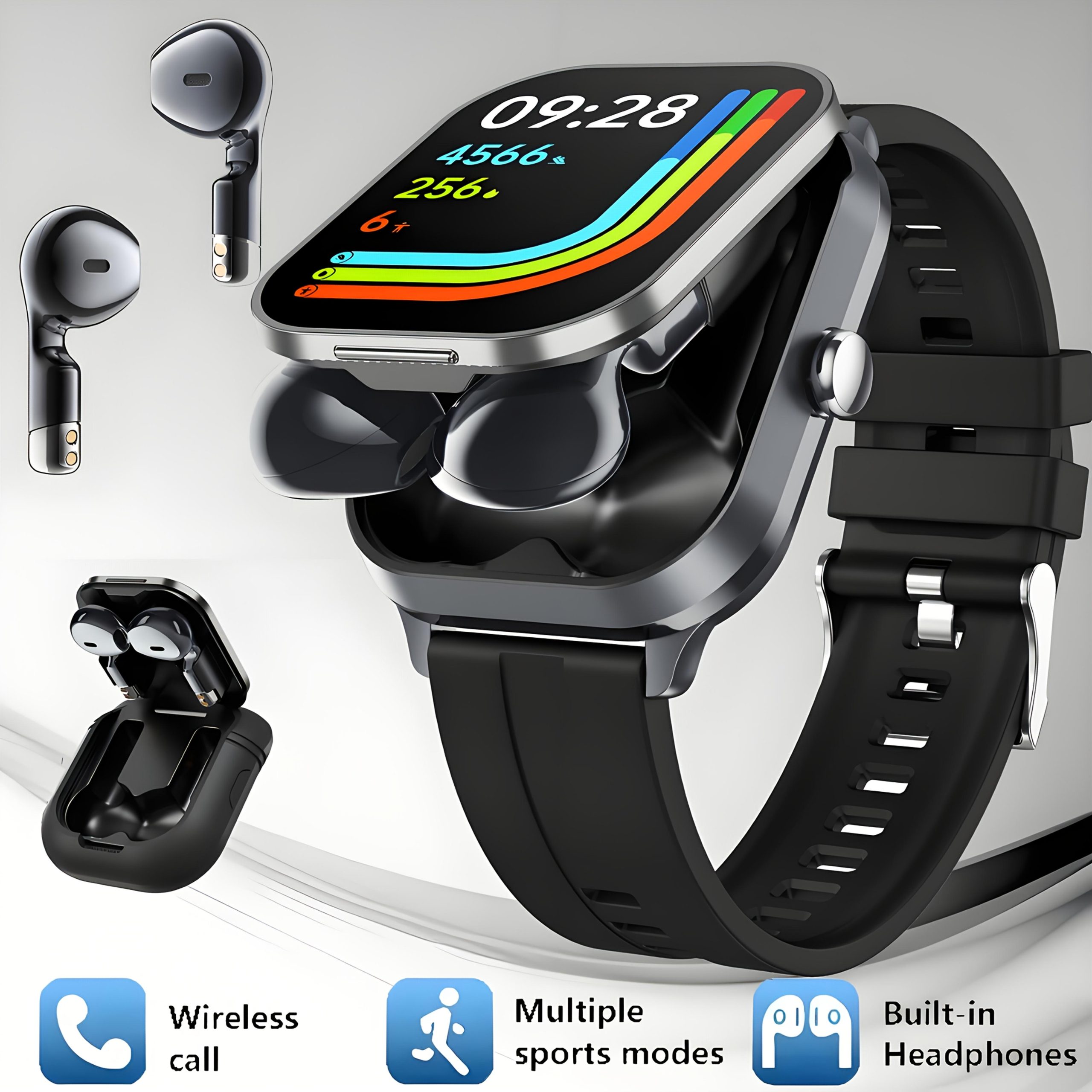 7-in-1 Ultra Smart Watch Series 11 Bluetooth Calling with Earbuds - Image 2