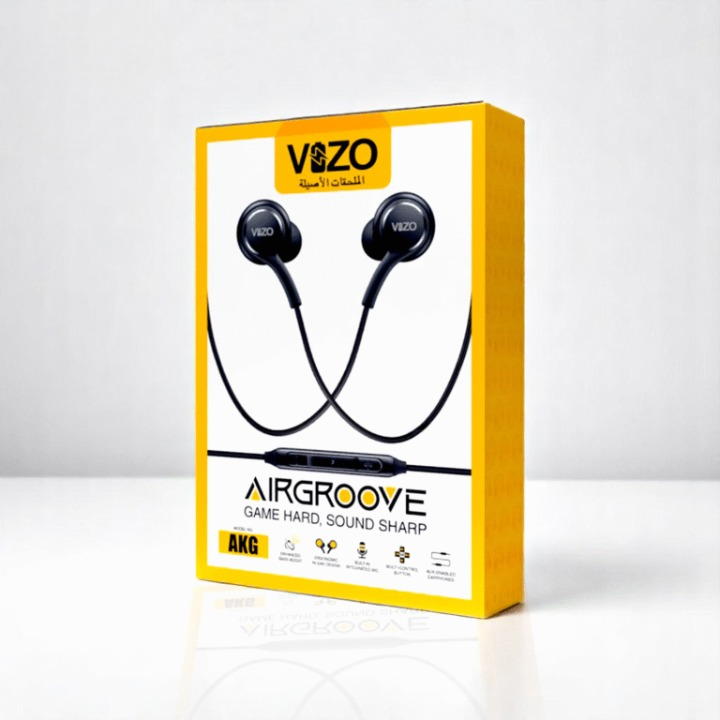 Airgrove AKG Wired Earphones | HD Stereo Sound | Deep Bass | Built-in Mic | 3.5mm Jack | Tangle-Free Cable