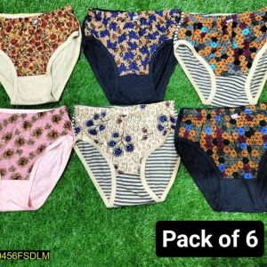 Pack of 6 Printed Cotton Underwear for Women | Soft, Breathable & Comfortable Everyday Panties