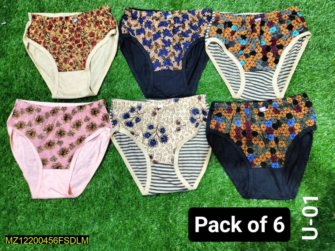 Pack of 6 Printed Cotton Underwear for Women | Soft, Breathable & Comfortable Everyday Panties