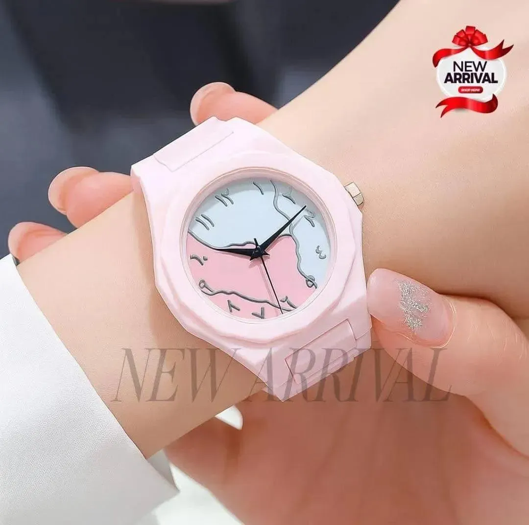 Pink Women's Carbon Fiber Analogue Watch 40mm – Lightweight Fashion Wrist Watch with Arabic Numeral Dial - Image 3