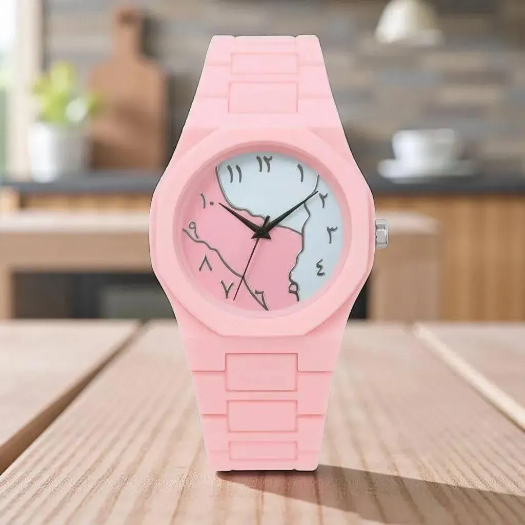 Pink Women's Carbon Fiber Analogue Watch 40mm – Lightweight Fashion Wrist Watch with Arabic Numeral Dial - Image 4