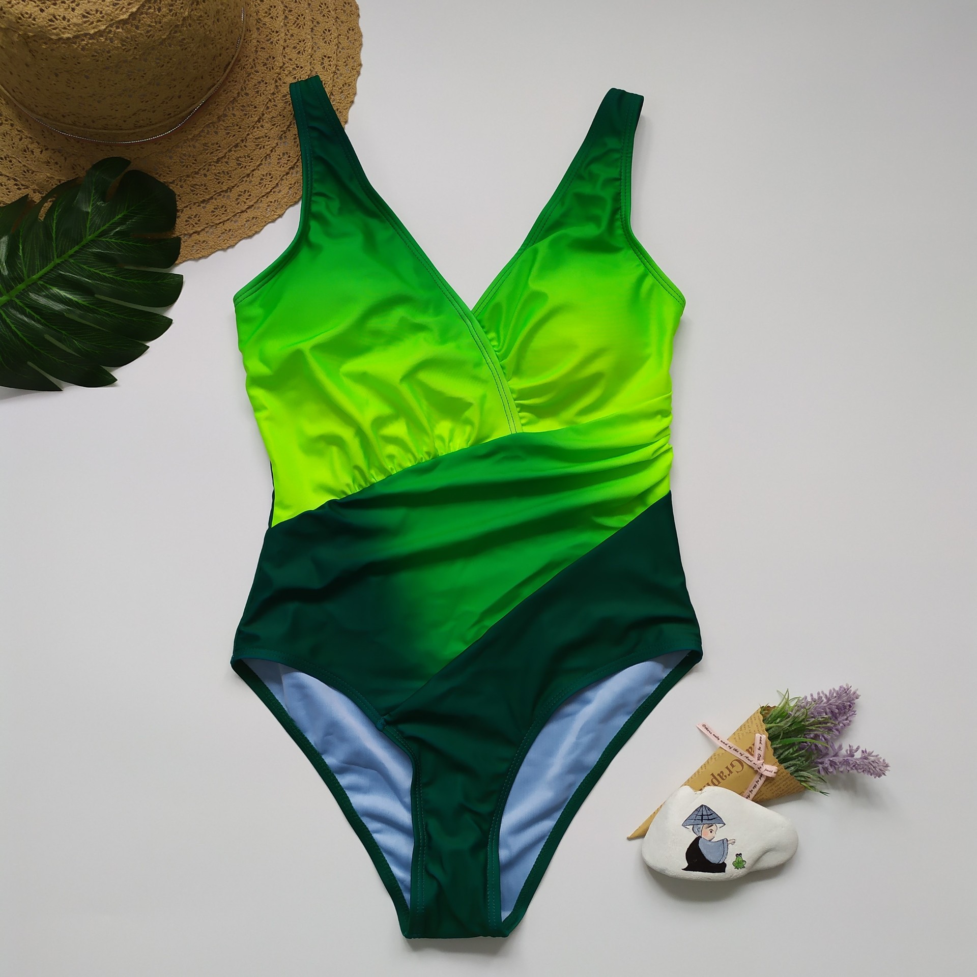 Plus Size Gradient Rainbow One-Piece Swimsuit for Women | Colorful, Flattering & Comfortable Swimwear - Image 4