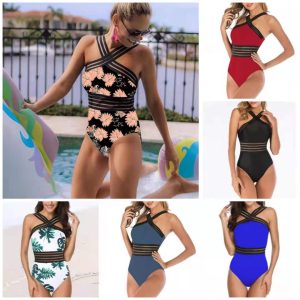Women One-Piece Lace Mesh Swimsuit White | Elegant, Stylish & Comfortable Beachwear
