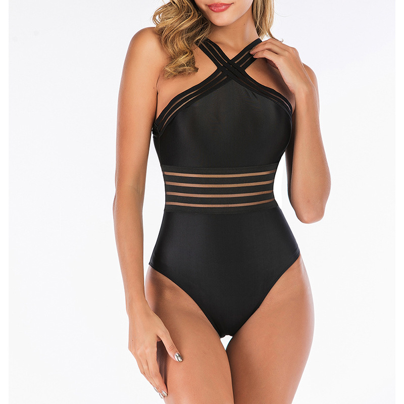 Women One-Piece Lace Mesh Swimsuit White | Elegant, Stylish & Comfortable Beachwear - Image 4
