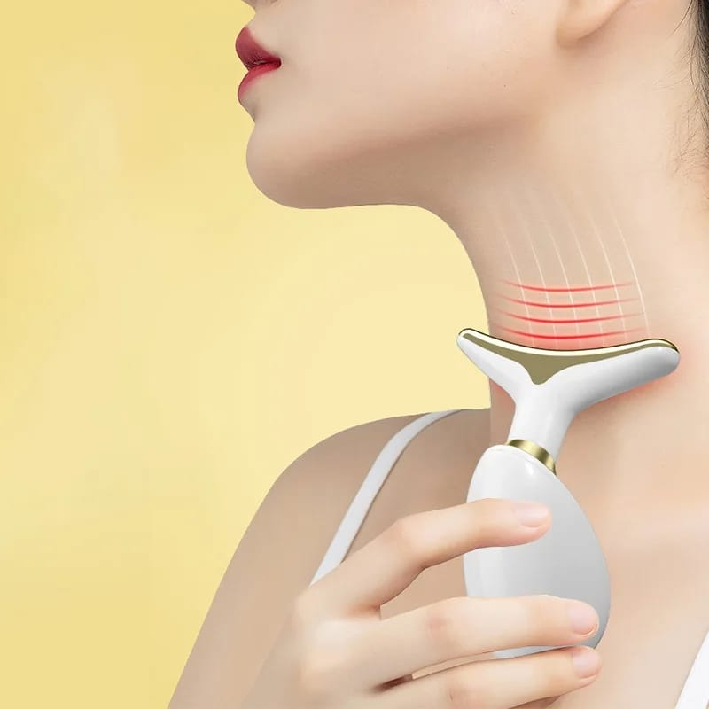 Massager for Face Lifting Facial Massagers EMS Neck Eye Massage Instrument Vibrator Microcurrents Red Light Therapy Anti Wrinkle - Random Color - Image 4