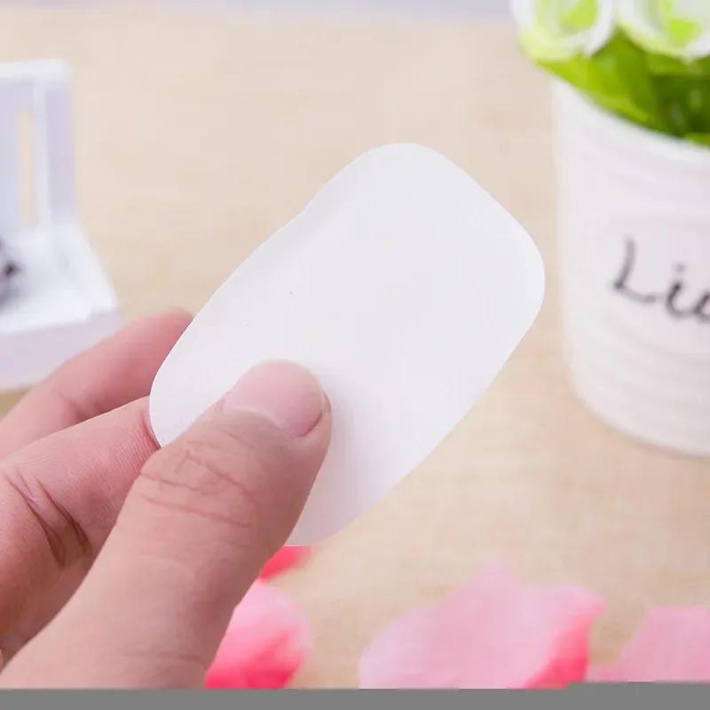 Pack of 10 Travel Soap Outdoor Portable Mini Paper Soap Paper Washing Hand Bath (Random Color) - Image 4