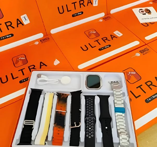 7-in-1 Ultra Smart Watch Advanced Multi-Feature Fitness Tracker with Heart Rate Monitor, Sleep Tracking, Bluetooth Calling, Sports Modes & More Random Color Straps - Image 2