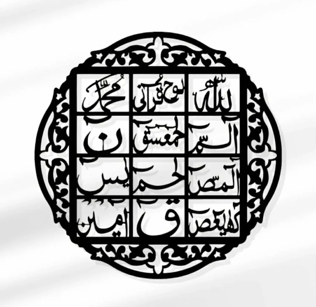 Loh-e-Qurani large Size Islamic Calligraphy | 3D Wooden Wall Decorative Gift - Image 2