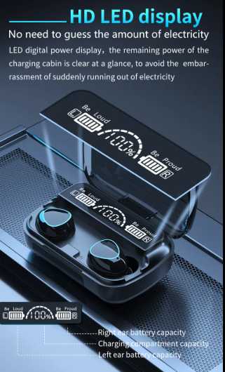 M10 Wireless Air Pods Gaming Earbuds Low Latency Bluetooth Headset - Image 3