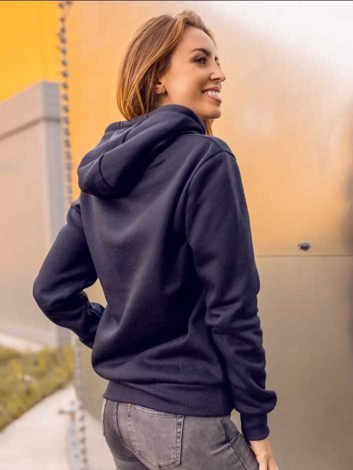 Amazing Plain Pink Winter Hoodie for Women & Girls | Premium Fleece Kangaroo Pocket Hoodie | Stylish Drawstring Pullover | Long Sleeve Casual Winter Wear - Image 2