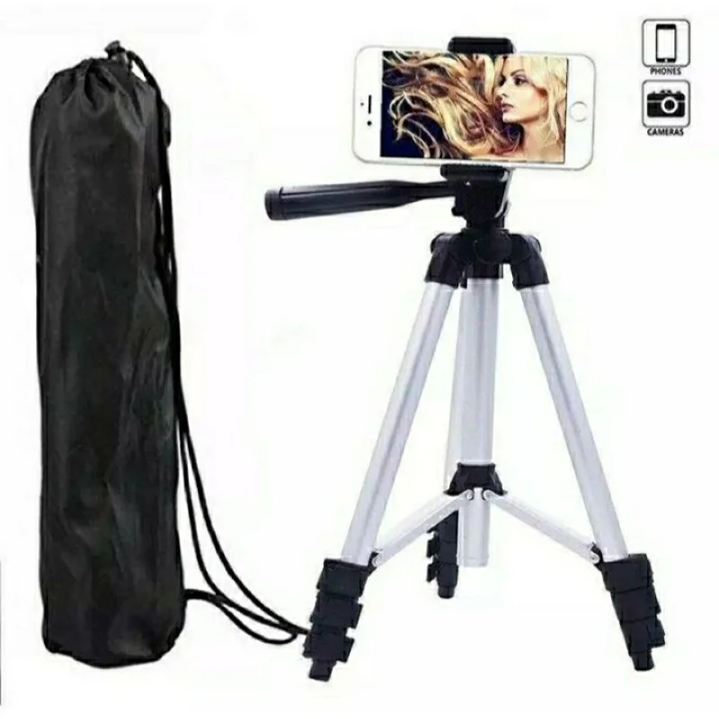 Professional Tripod Camera and mobile Stand with Cover Adjustable Aluminium Lightweight Camera Stand Tripod - Image 2