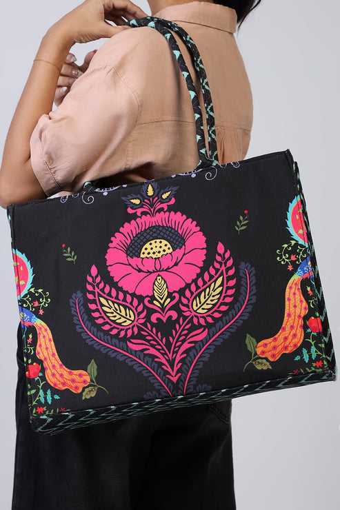 Premium Canvas Tote Bag โ Durable Reusable Shoulder Bag for Shopping, Travel & Everyday Use(Random Color) - Image 2