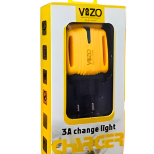 3A Light Change Charger with 2 USB Ports & Built-in Micro USB Cable | Best Quality Charger For Android | Vizo 3A Charger