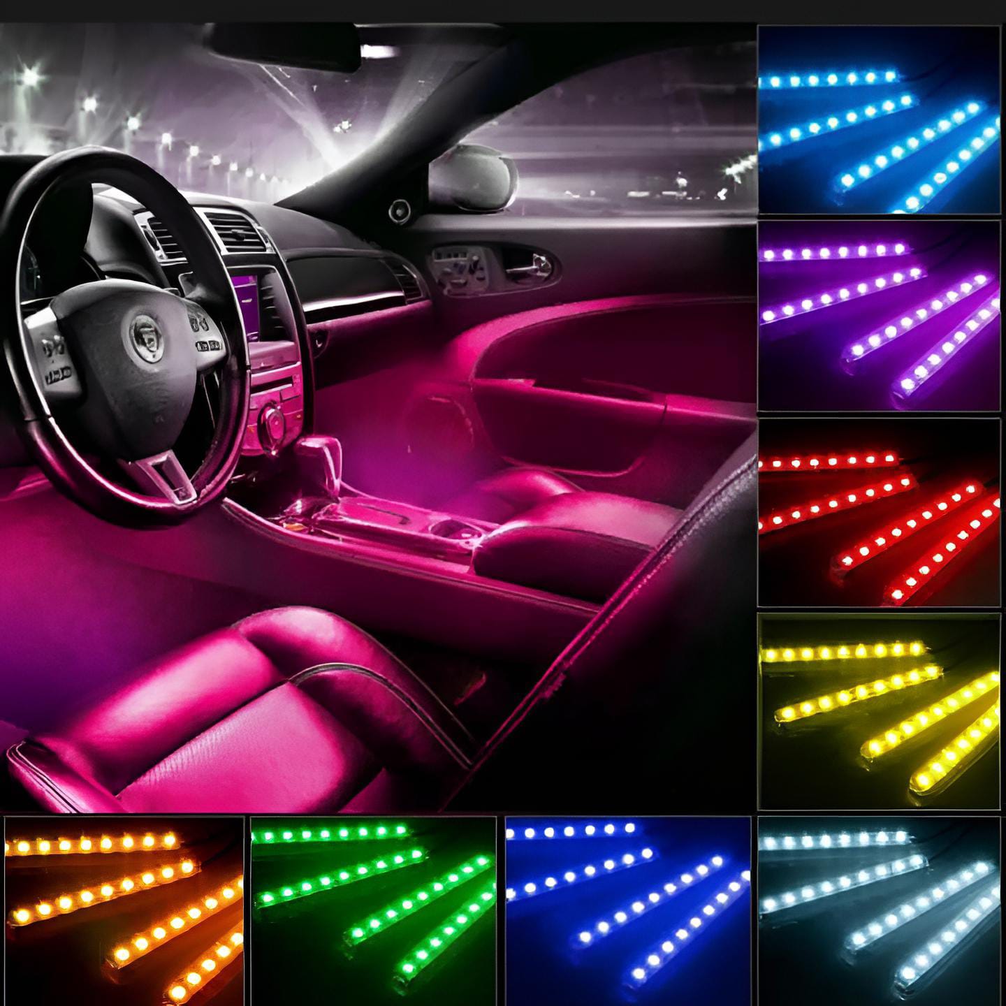Interior light (with remote) 12 led RGB LIGHT strip Without button for bike/car/jeeb and all vehicles (With Box Packing) - Image 4