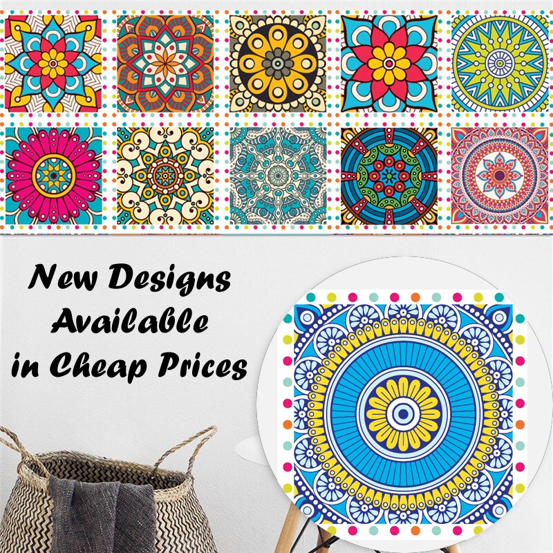 Tile Stickers Pack of 12 pieces for Home Decor for Walls Self Adhesive Tile Sticker 5 in by 5 in (12 Pieces) - Image 3