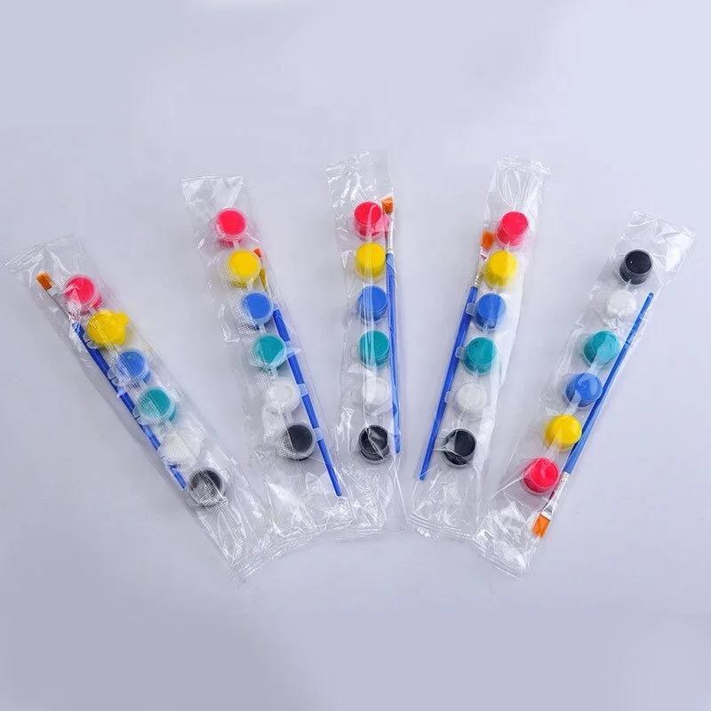 High Quality Non-toxic Kids Drawing Use 6 Pack Acrylic Paints Set 6 Colors 3ml - Image 3