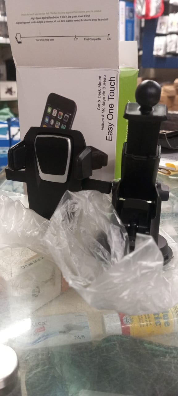 Easy One Touch Mobile Holder Car & Desk Mount / Car Phone Holder Mobile Phone Holder Stand in Car - Image 3