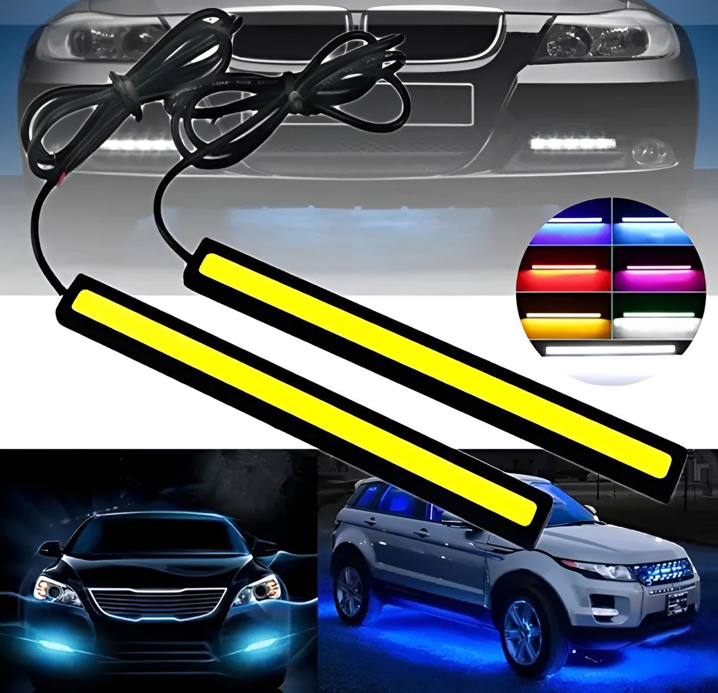 2/4 pcs LED Strip Light For Motorcycles, Cars Waterproof LED Light Universal Fitment - Image 2