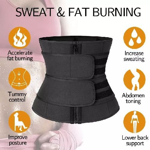 Waist Trainer Belt-Slimming Body Shaper Belts Sport Girdle with two strap - Image 4
