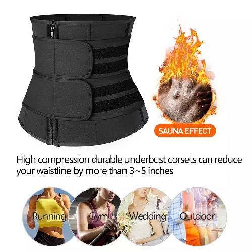 Waist Trainer Belt-Slimming Body Shaper Belts Sport Girdle with two strap - Image 2