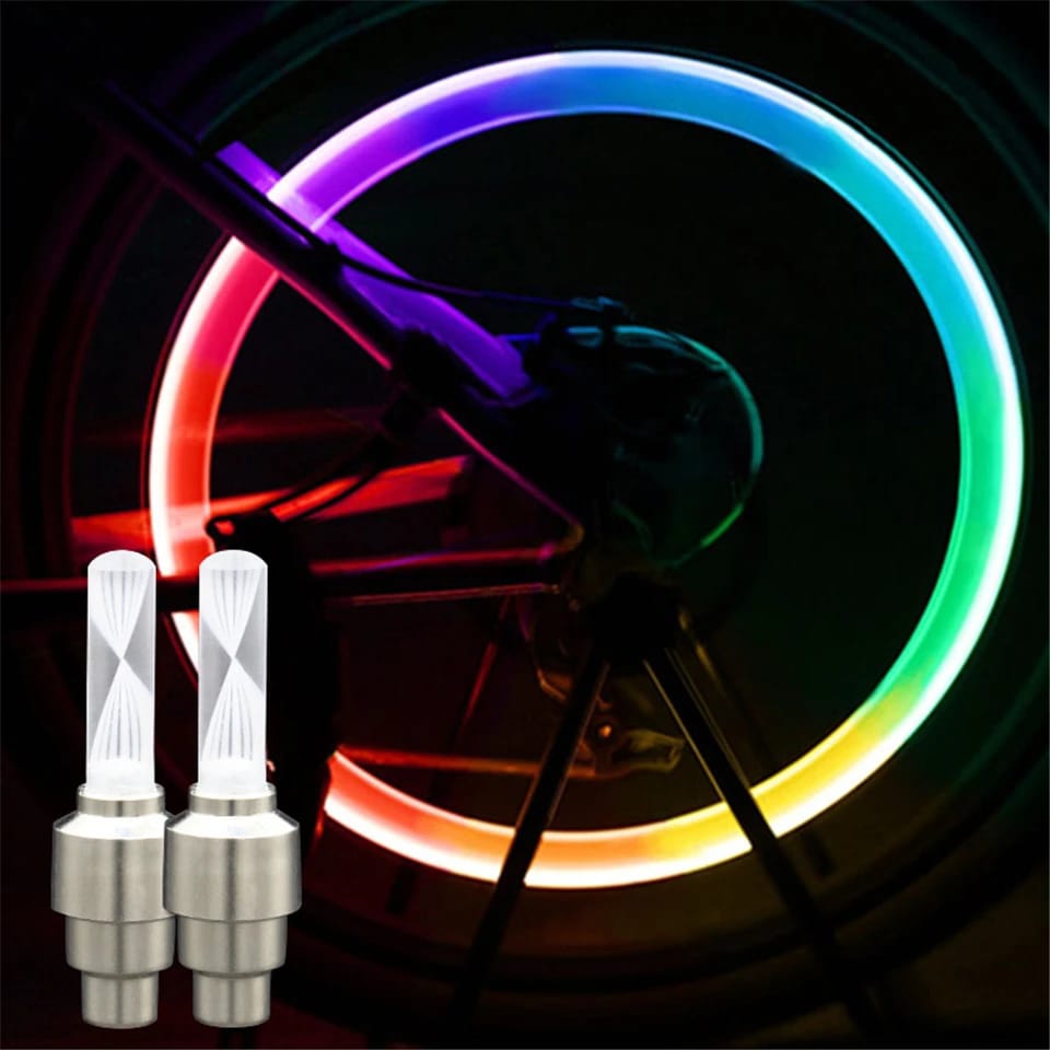 wheel light multicolor for car/bike/bicycle with bettery cells - Image 3