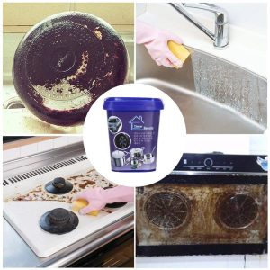 Powerful Stainless Steel Cookware Cleaning Paste Household Car Body Cleaner Washing Pot Bottom Scale Strong Cream Detergent (500g)